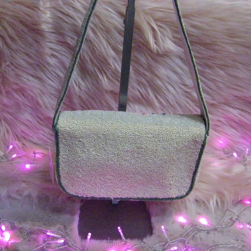 India Boutique Pink Floral Beaded Shoulder Bag - Picture 7 of 15